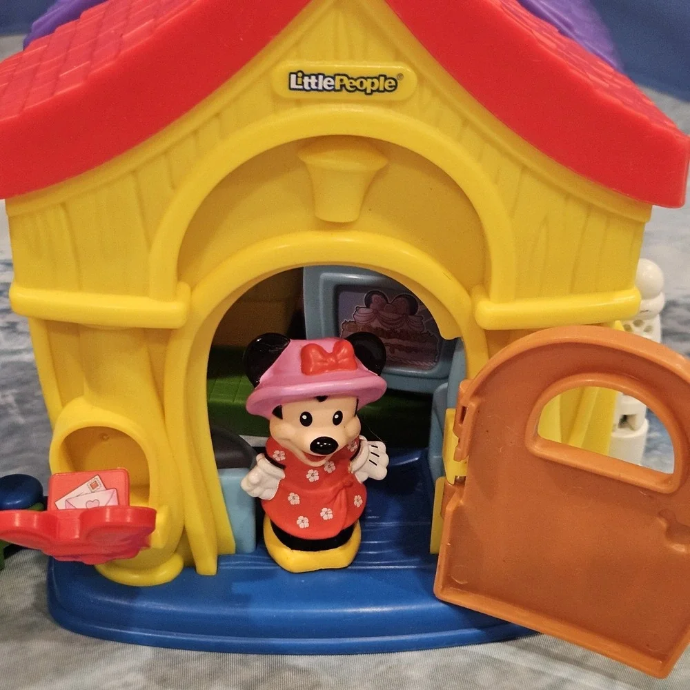 Fisher Price Little People Disney Minnie Mouse House Playset Airplane Figure Lot